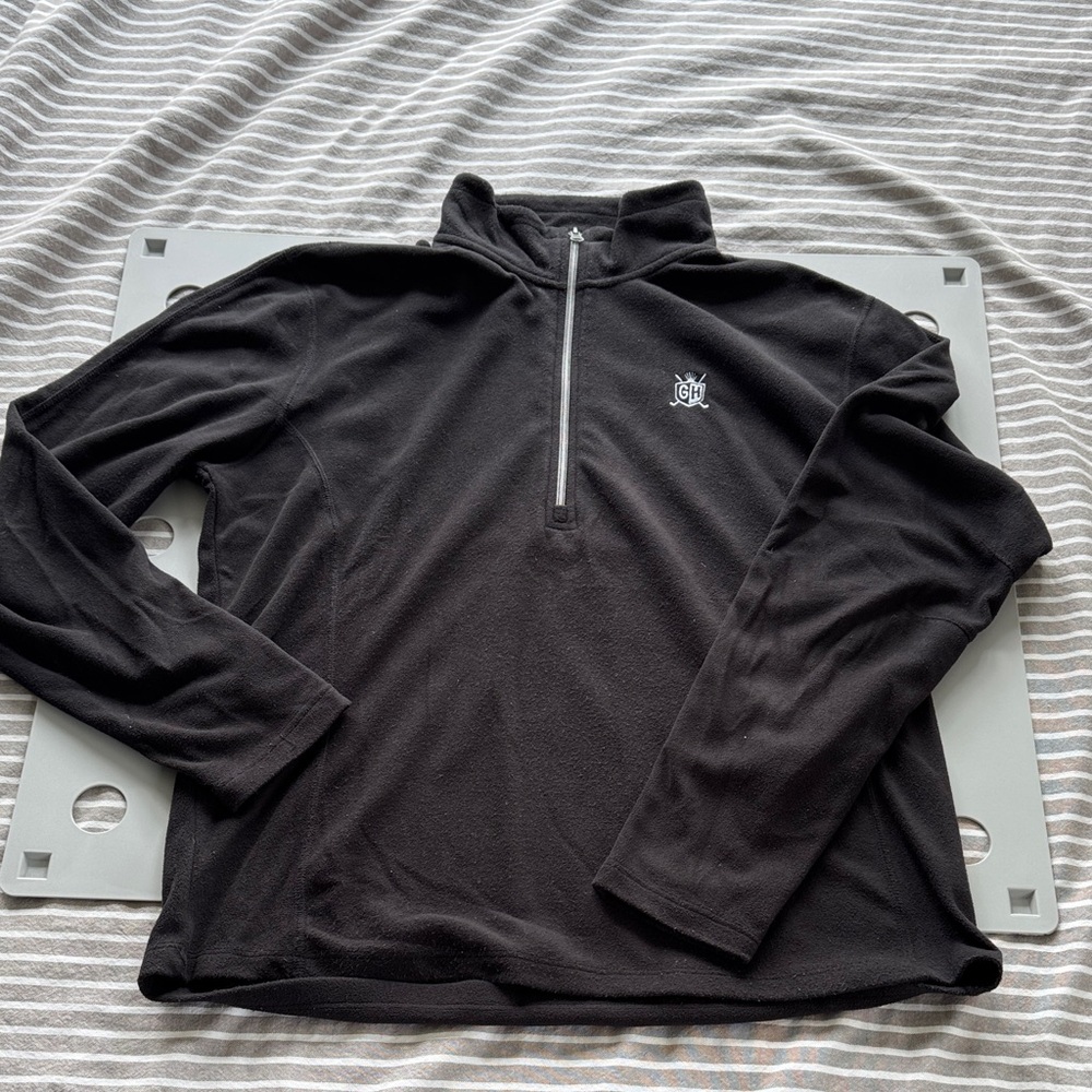 Men’s Black Quarter-Zip Pullover, Galen Hall Country Club